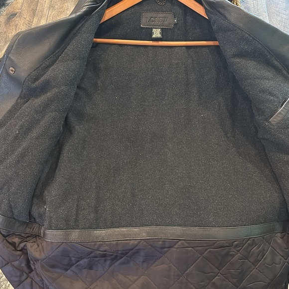 J. Crew Leather Pea Coat. Size M - Picture 4 of 4